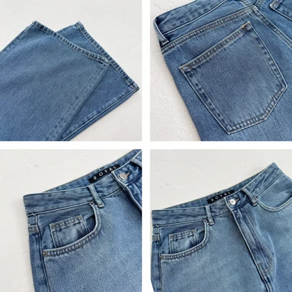 شلوار جین بگی آبی متوسط