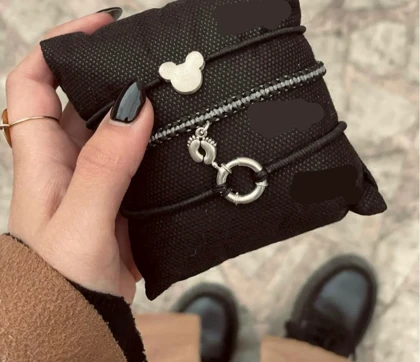 دستبند نقره میکی موس و نوزاد 🥹