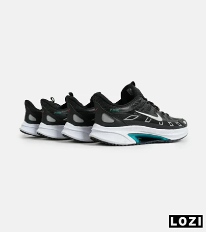 کفش کتانی مردانه و زنانه مشکی نقره ای نایک NIKE P-6000