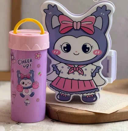 ست ظرف غذا و قمقمه کرومی