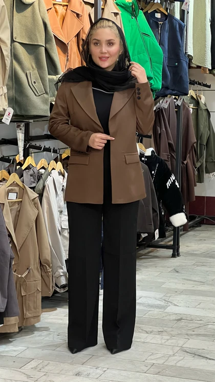 شلوار پارچه‌ای زنانه کرپ درجه یک نیم بگ ایستایی عالی