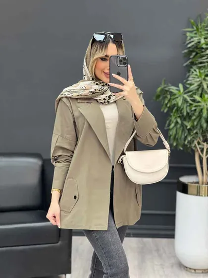 مانتو لینن سرشانه ژیله