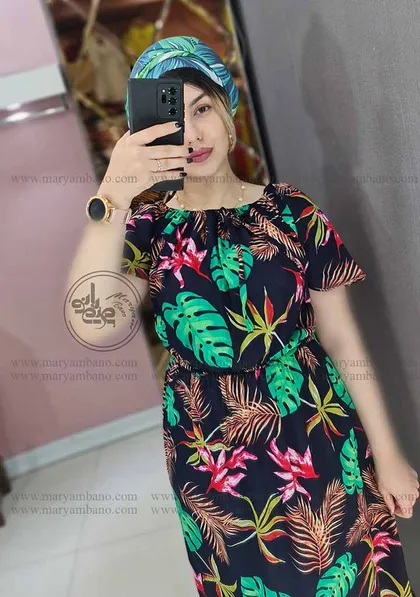 پیراهن نخی دکلته
