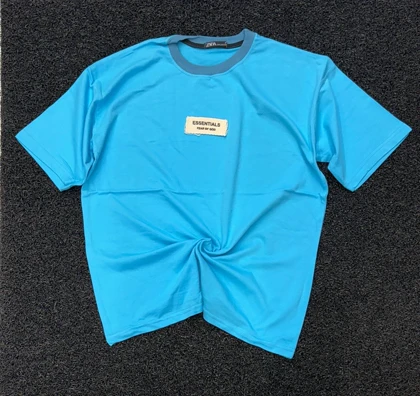 تیشرت مردانه آبی Essentials Fear of God نیم لش مینیمال