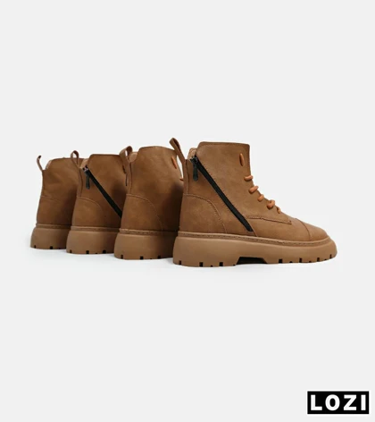 نیم بوت چرمی مردانه قهوه ای Timberland