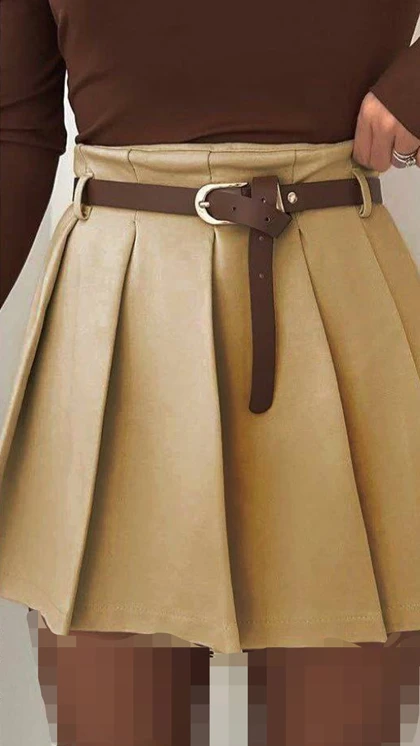 دامن پلیسه و کمربند زنانه 63580