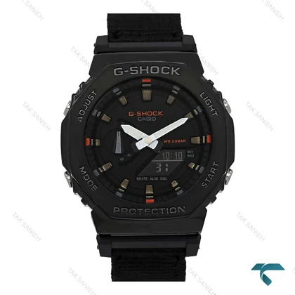 ساعت مردانه GM-2100 بند برزنت فول مشکی Casio-7323-G