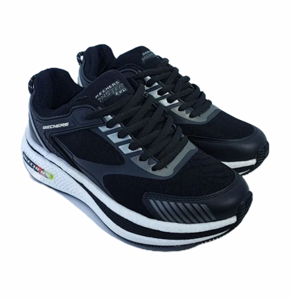 کفش اسپرت و روزمره مردانه برند اسکچرز Skechers مدل مانستر مشکی سفید کد 380
