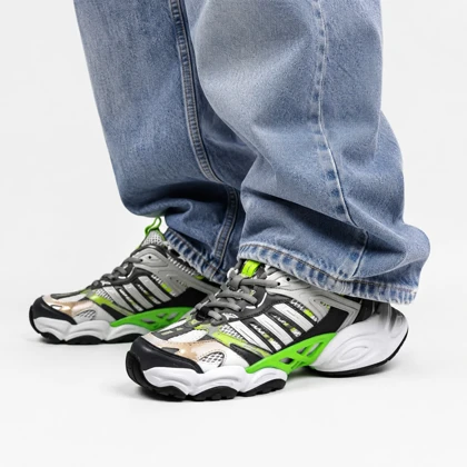 کفش کتانی مردانه مدل آدیداس دیلاکس طوسی سبز Adidas Deluxe