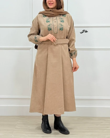 پیراهن مخمل کبریتی سپنتا کد محصول 1513