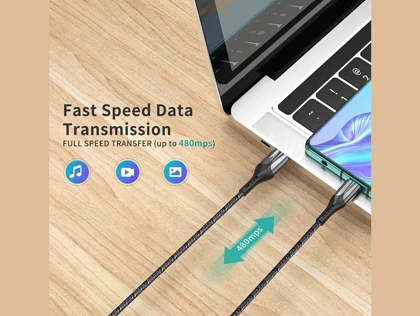کابل شارژ سریع یو اس بی به تایپ سی 25 وات 5 آمپر 1.2 متر چویتک CHOETECH USB-A to USB-C Cable AC0013