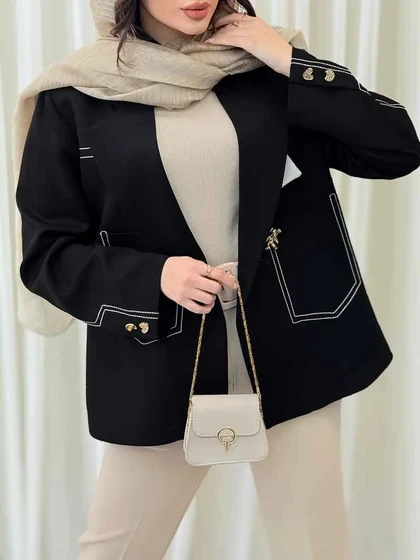 مانتو مازراتی دو جیب دوخت دار