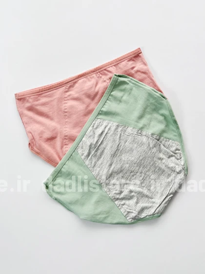 شورتکس قاعدگی نخ پنبه جیب‌دار ساده