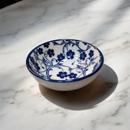 پیاله ترشی خوری دنی هوم طرح گل سرمه ای / ba12