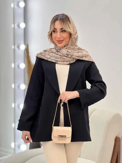 مانتو مازراتی یقه انگلیسی تک جیب