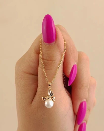 نیم ست پاپیون مرواریدی ژوپینگ