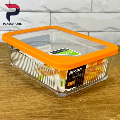 ظرف شیشه ای 1.1 شیاردار مستطیل لیمون