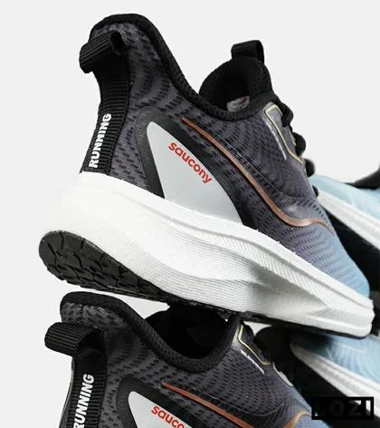 کفش کتانی طوسی آبی Saucony Ride Review مدل 7180