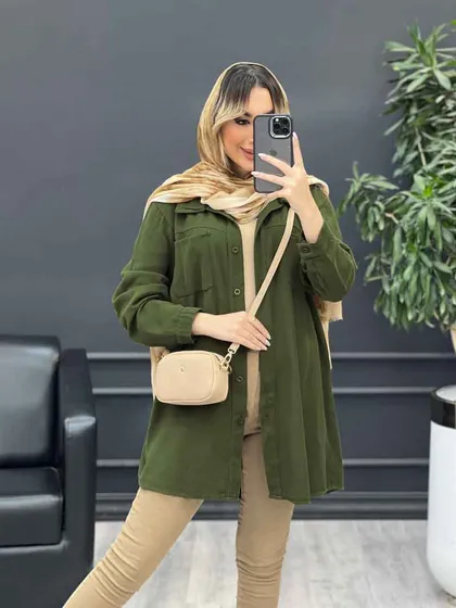 مانتو کتان شاپرک