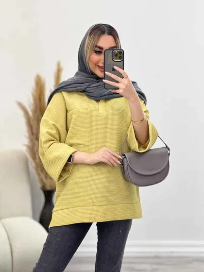 مانتو جلوبسته آستین دوبل