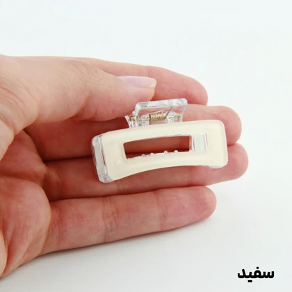 کلیپس دخترانه مدل مستطیل خطی طرح شیشه ای