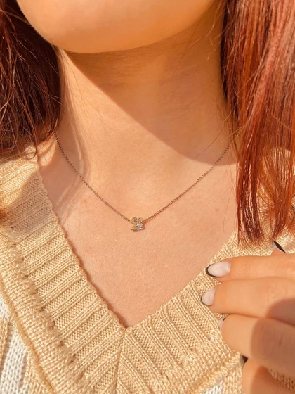 گردنبند سواروسکی پروانه ای