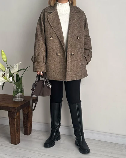 پالتوجناغی Cocoa قد کوتاه (نسکافه ای)