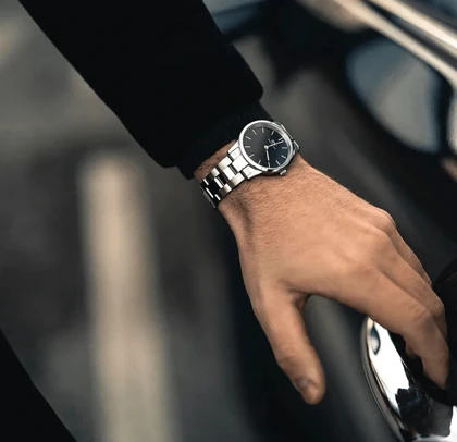 ساعت دنیل ولینگتون یونیتون مردانه نقره ای صفحه مشکی Daniel Wellington Silver
