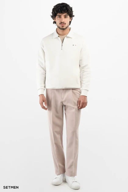 دورس مردانه نیم زیپ یقه ایستاده