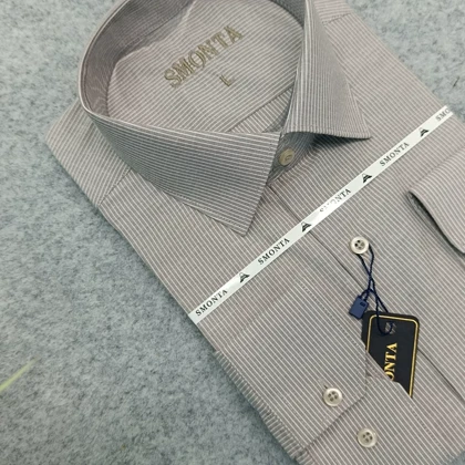 پیراهن راه راه استین بلند مردانه _ قواره کلاسیک _استایل رسمی