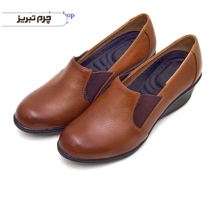 کفش پاشنه‌دار عسلی مدل H106