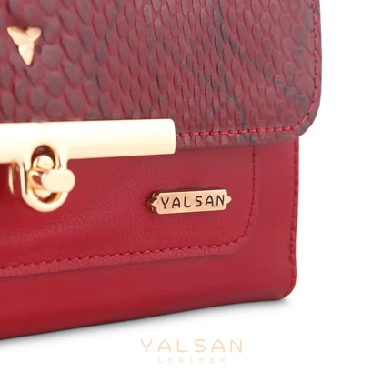 کیف دوشی زنانه چرم یلسان مدل لیندا کد106-MRV