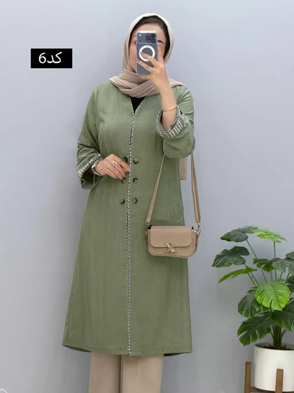مانتو 6دکمه شانتون مهرتا کد 827977