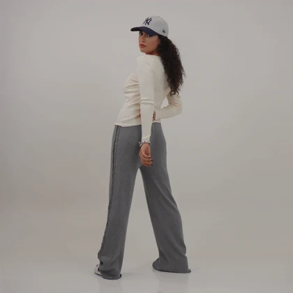 شلوار بافت بغل ریش