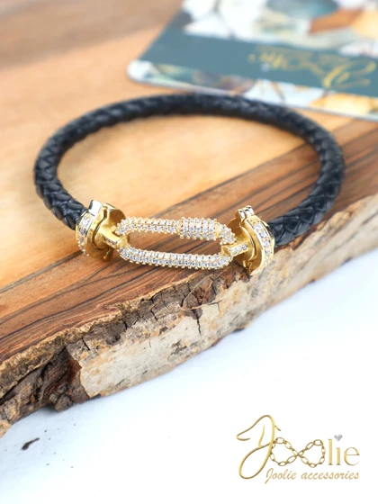 دستبند زنانه چرمی Tifanny & Co کو کدB2225