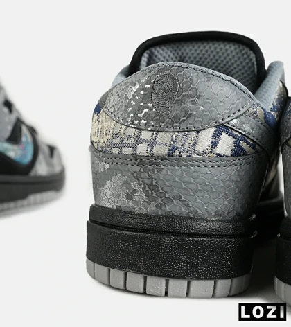 کفش کتانی مردانه و زنانه مشکی آبی نایک NIKE dunk low steam puppet