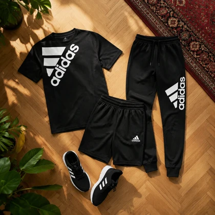 پکیج ست سه تیکه Adidas مردانه مدل Tenesi + کفش ورزشی مردانه مدل Alshen