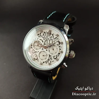 ساعت مچی مردانه برند مونت بلانک سه موتور با بند اضافه مدل DO1154