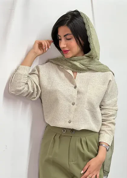 شومیز پولکی کد 4060