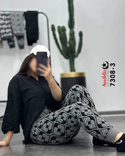 شلوار لک پاییزه زنانه سایز بزرگ 7308