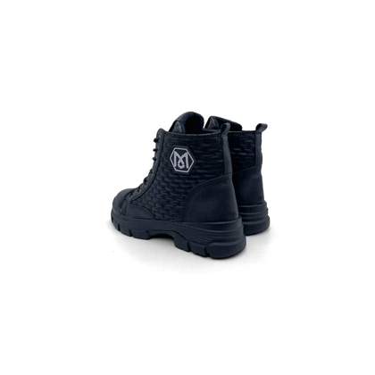 کفش نیم بوت زنانه اجری چرمی مدل sneaker - 0111_L