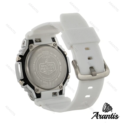 ساعت جیشاک GM2100 مردانه سیلور بند برزنتی سفید m-2357