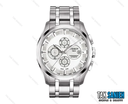 ساعت تیسوت مردانه سه موتوره سیلور سفید Tissot-2110-G