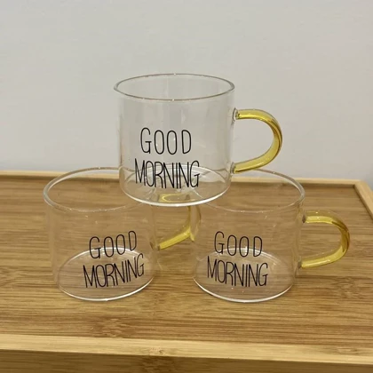 شات اسپرسو 6عددی دسته طلایی good morning