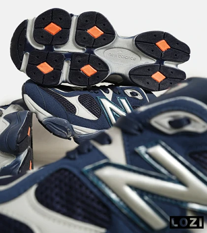 کفش کتانی مردانه سرمه ای سفید NEW BALANCE 9060
