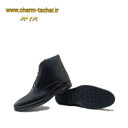 نیم بوت چلسی مردانه بندی بغل زیپ چرم طبیعی si933