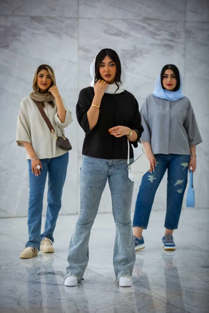 مانتو صوفیا اسلپ پشت دکمه چوبی