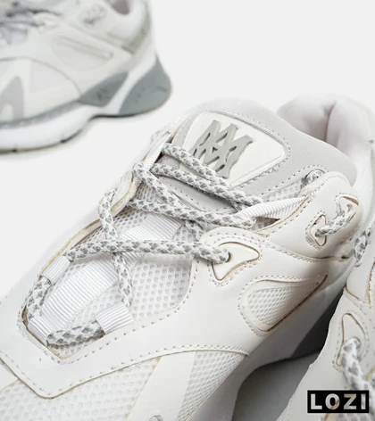 کفش کتانی سفید طوسی AMIRI Bone Runner