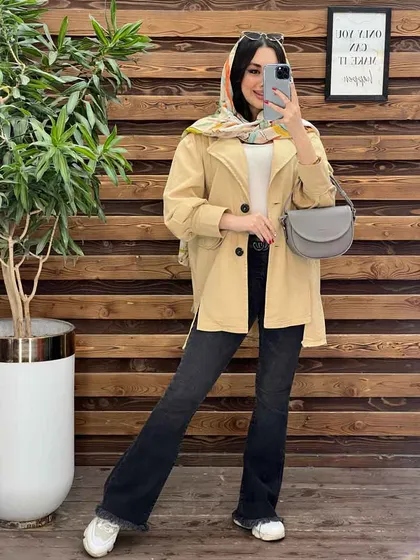 مانتو چهار دکمه سرجیب دوبل