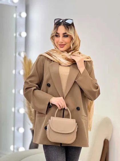 مانتو مازراتی شش دکمه جیب نما